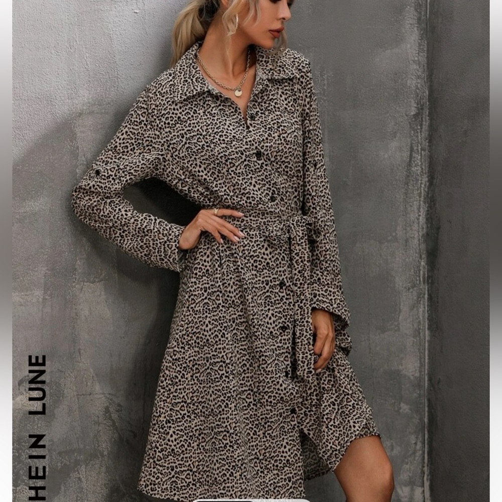 Midi tie waist dress